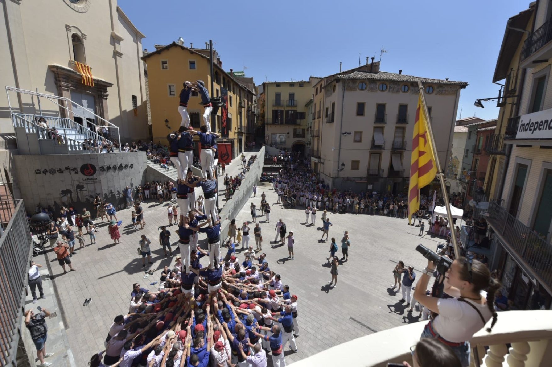 Els Castellers de Berga descarreguen el primer 5 de 7 de la temporada