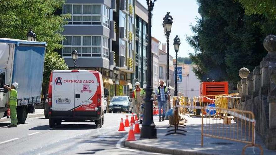 Los primeros trabajos se centran en la señalización. // Bernabé