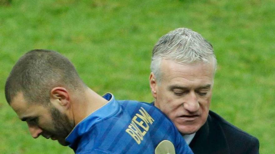 Benzema y Deschamps.