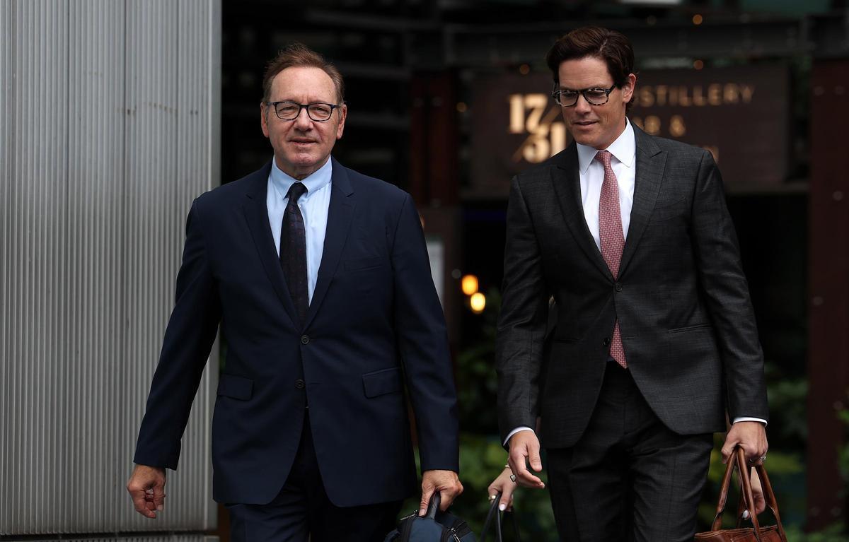 Kevin Spacey, a su llegada al tribunal.