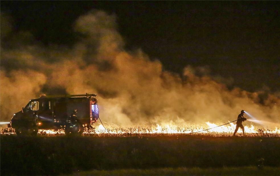 El incendio provocado por los fuegos artificiales en la Feria de San Fernando, en imágenes