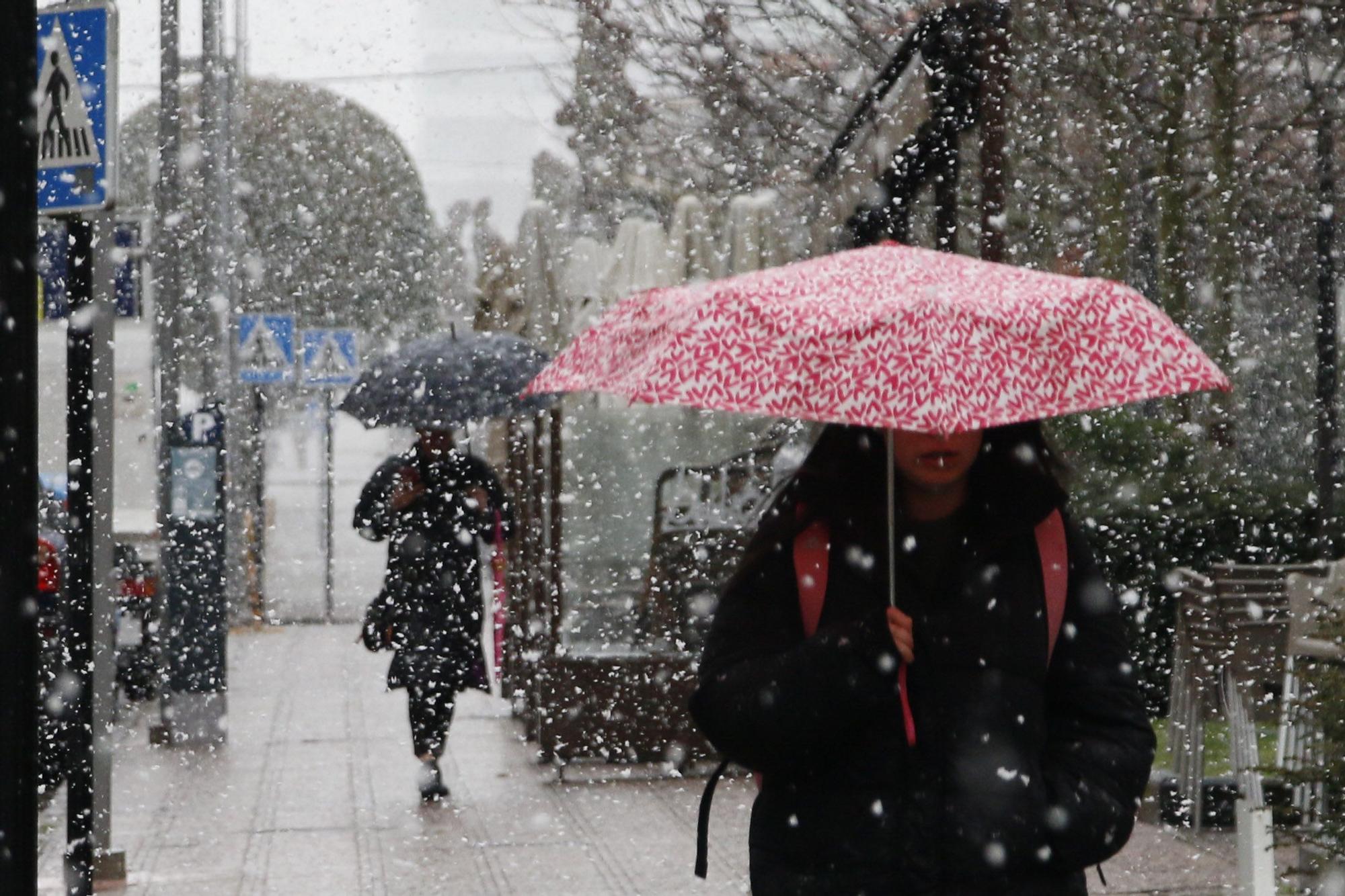 EN IMÁGENES: La borrasca Juliette lleva la nieve casi hasta la costa en Asturias