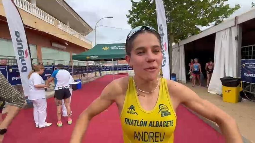 Declaraciones de Miriam Andreu, mejor murciana en el Triatlón de Fuente Álamo