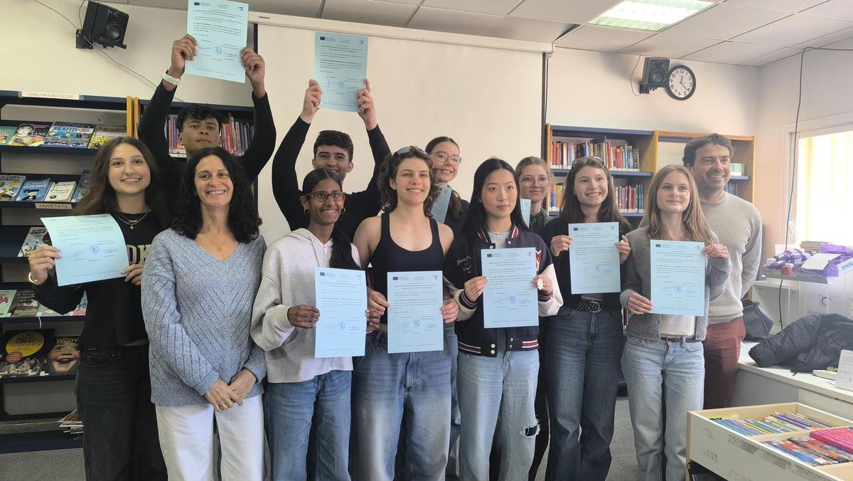 Extranjeros de Viena, Italia y Grecia en el intercambio de IES Sa Colomina