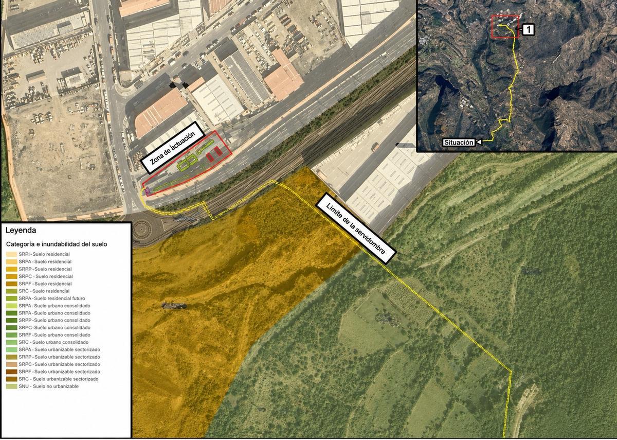 Ubicación de la planta de baterías para almacenar energía en la urbanización Llano Alegre, en Guía.
