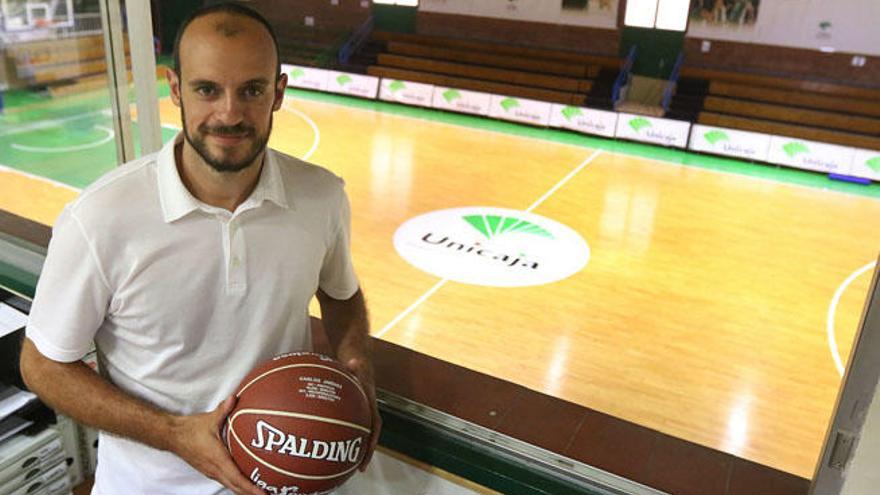 Carlos Jiménez, secretario técnico del Unicaja, en las instalaciones de Los Guindos.