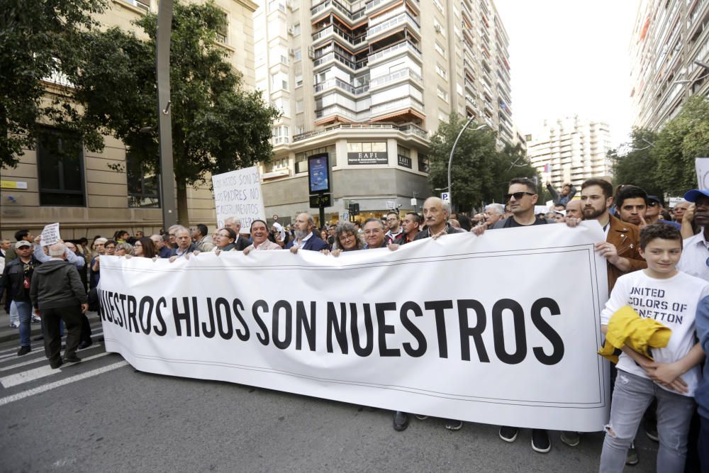 Protesta a favor del pin parental en Murcia