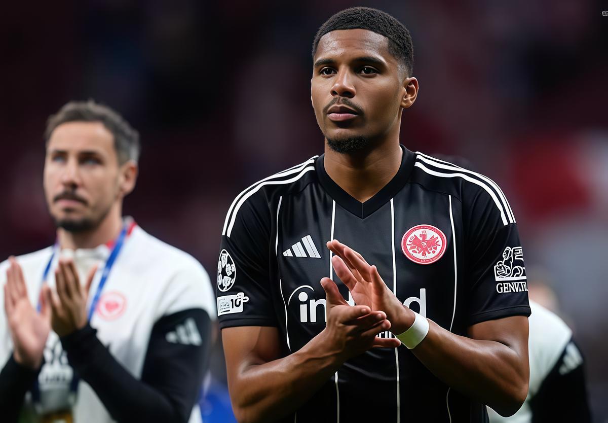 Aurèle Amenda, con la camiseta del Eintracht de Frankfurt