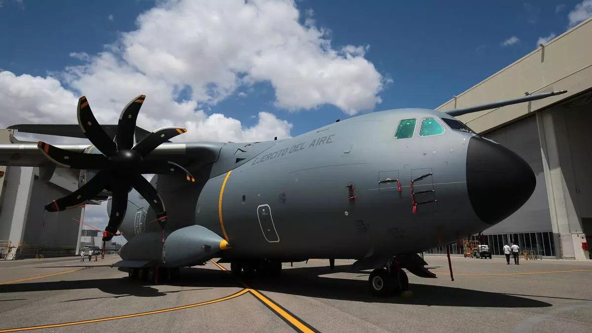 Un avión A400M del Ejército del Aire y el Espacio.