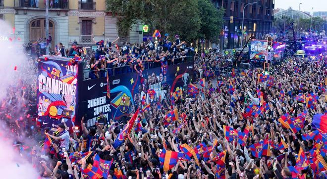 La Rúa del Barça, en imágenes: Lo que no se ha visto por TV