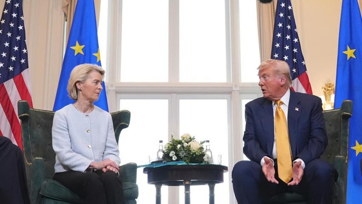 Donald Trump y Ursula von der Leyen en Turnberry, Escocia.