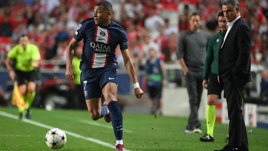 Galtier reconoció el descontento de Mbappé tras el empate del PSG frente al Reims