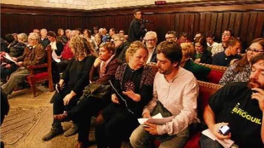 La sala de plens es va omplir a vessar durant el debat sobre el pla integral de Sant Narcís.