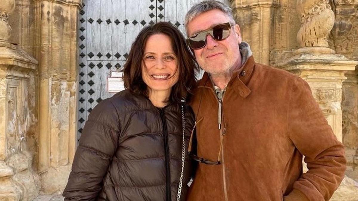 Aitana Sanchez Gijón y Pere Arquillué, en una de las localizaciones de 'Tierra Baja'.