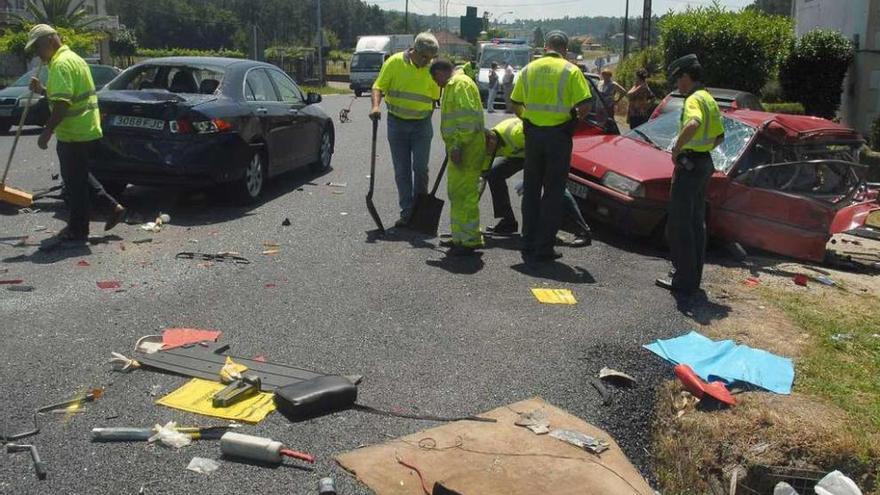 Un accidente mortal ocurrido hace seis años en el kilómetro 89 de la N-550.  // Iñaki Abella