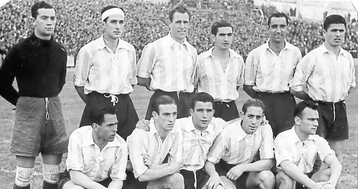 Once del Dépor que se mide al Murcia en Vallecas en 1941.