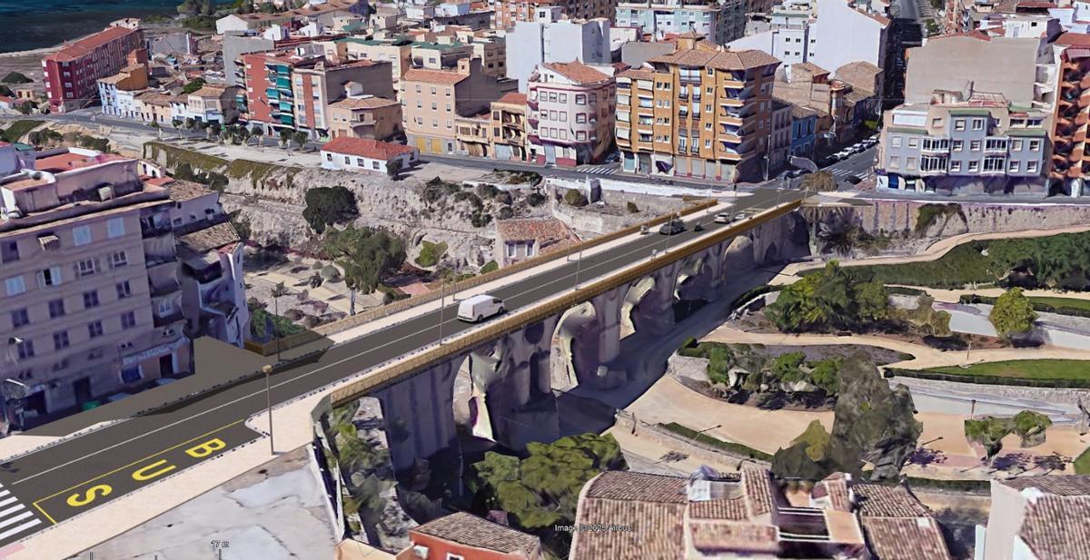 Recreación de cómo quedará el puente de La Vila tras las obras