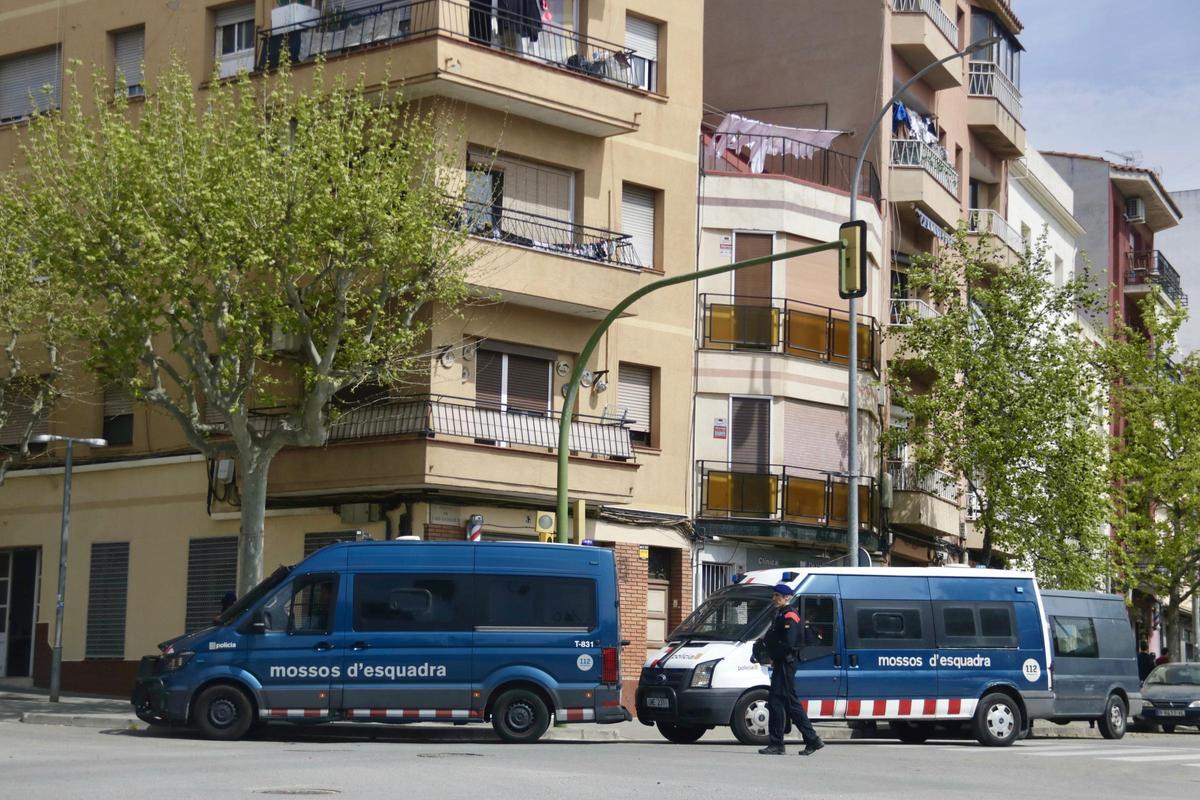 Presencia policial en el barrio de Cerdanyola de Mataró