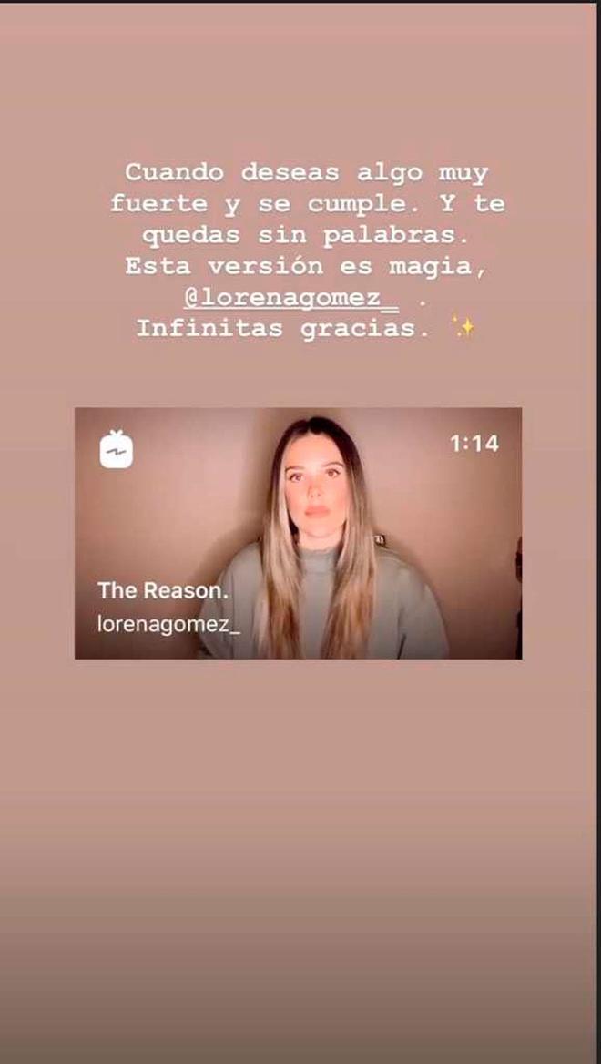 El stories de Sara Carbonero dedicado a Lorena Gómez