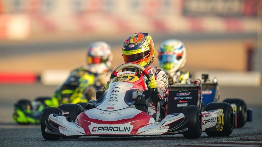 Christian Costoya en una prueba anterior disputada en el kartódromo de Lonato. |  // CEDIDA