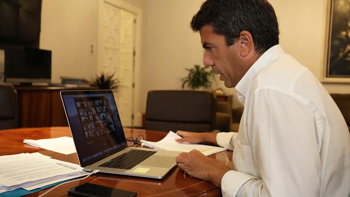 Mazón asks Puig for a nominative item to help city councils to manage the covid Mazón asks Puig for a nominative item to help city councils to manage the covid