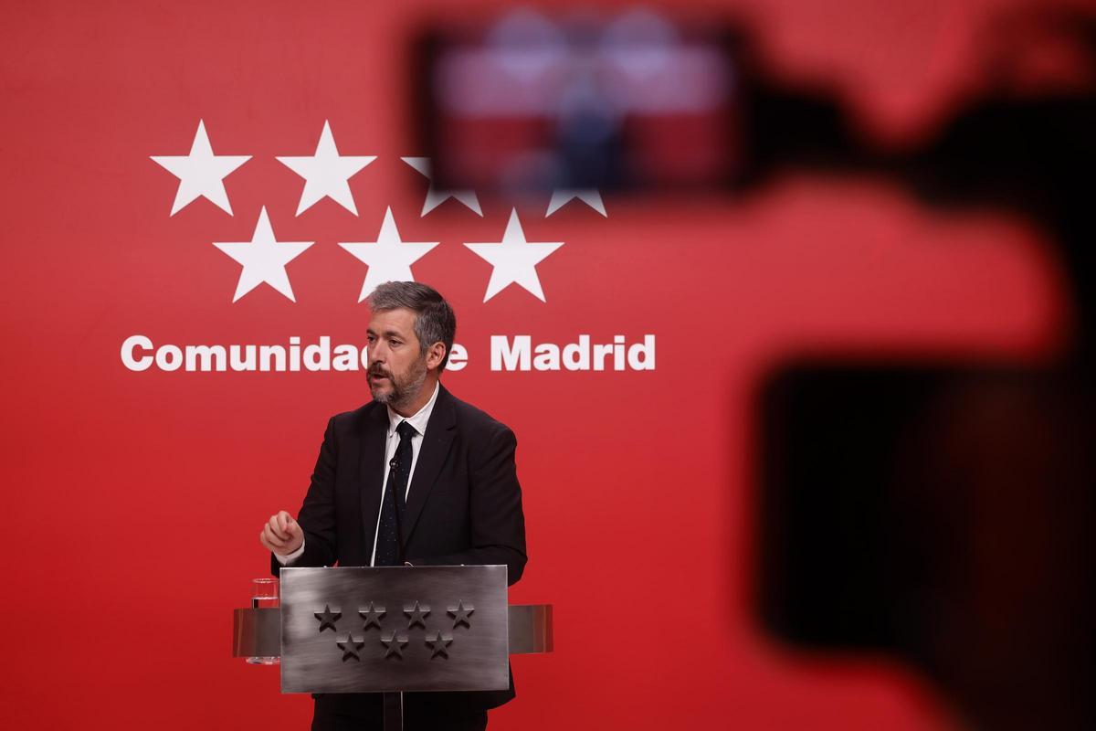 El consejero de Presidencia, Justicia y Administración Local de la Comunidad de Madrid y portavoz del Gobierno regional, Miguel Ángel García Martín.