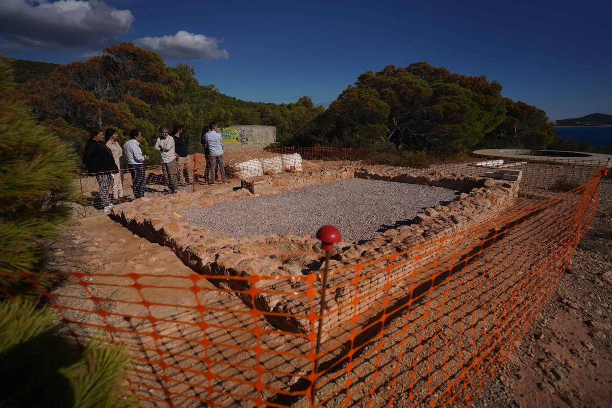 Las obras de museización de sa Caleta, en imágenes Las obras de museización de sa Caleta, en imágenes