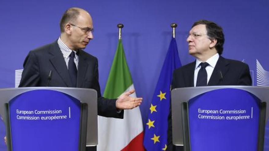 Enrico Letta y José Manuel Durao Barroso