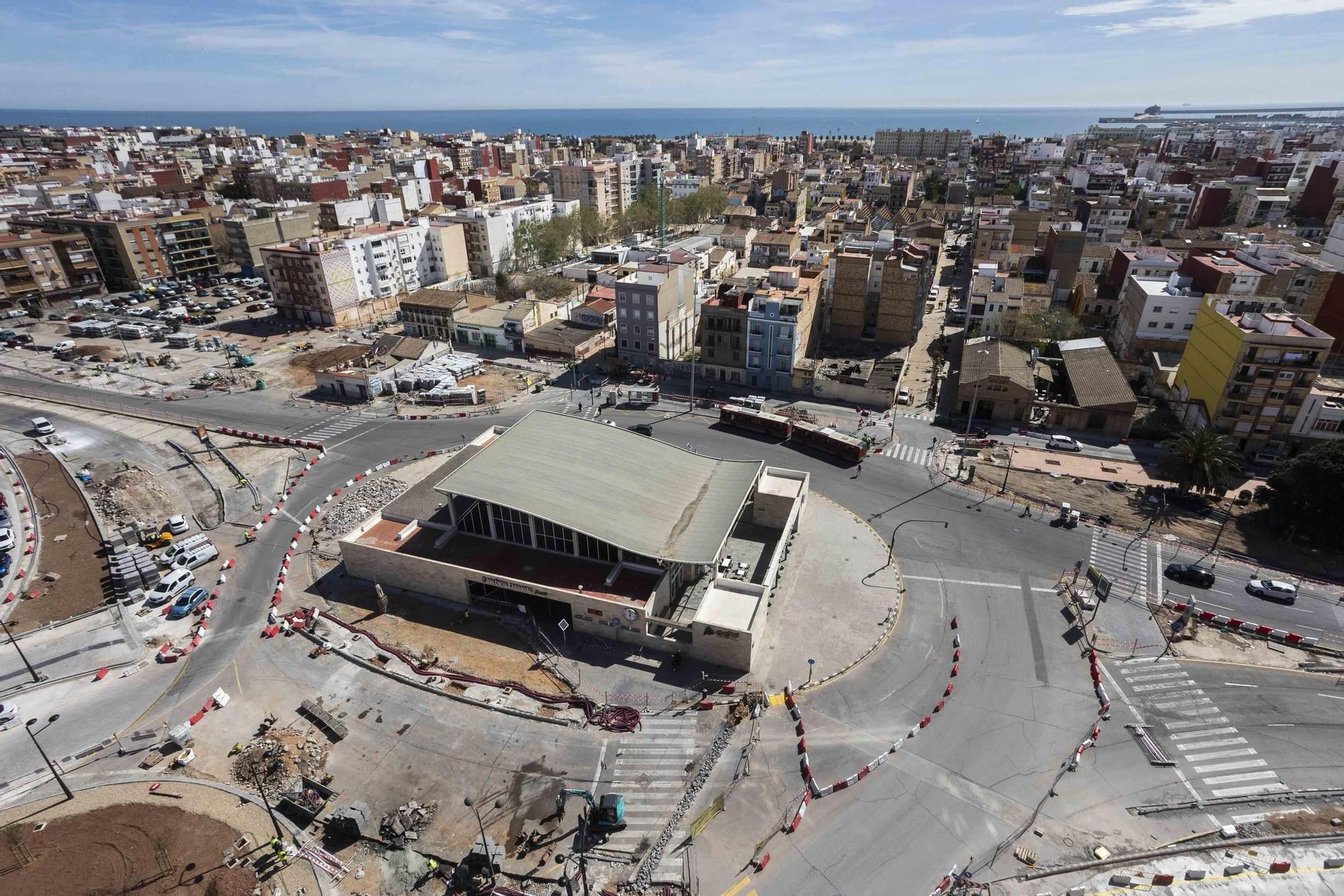 Así avanzan las obras del bosque urbano del Cabanyal