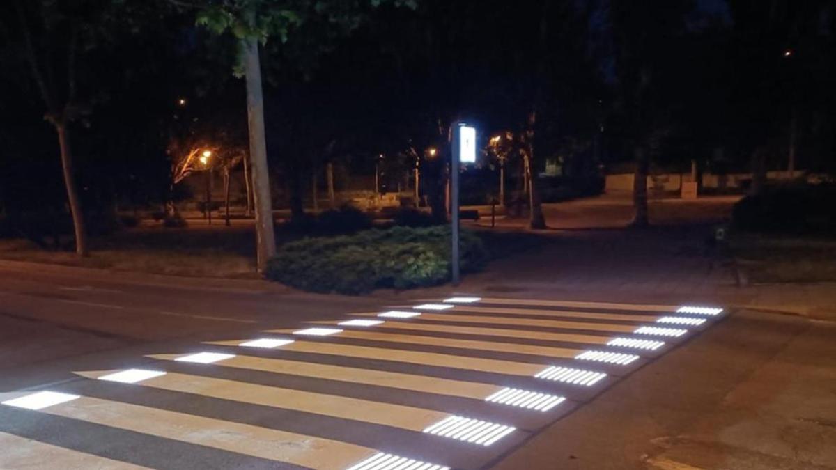 Paso de cebra inteligente instalado en Pozuelo de Alarcón