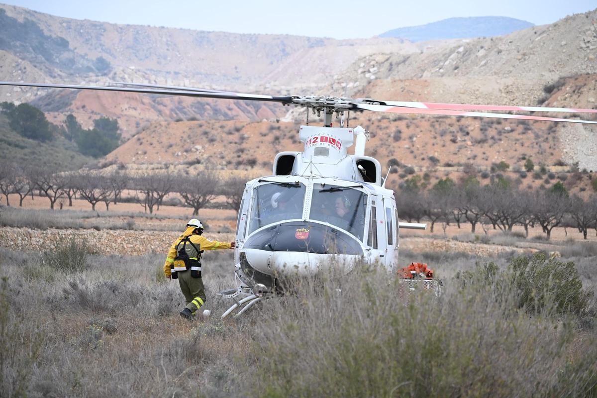 Fuego en Algueña: así está siendo el operativo para la extinción