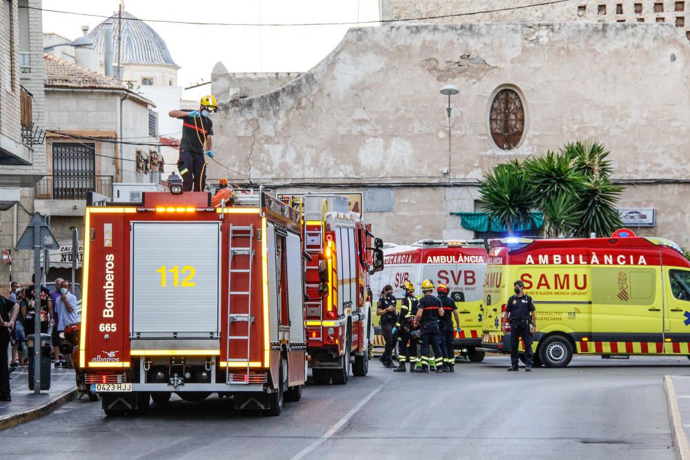 Caída de un hombre ladera abajo en Callosa de Segu