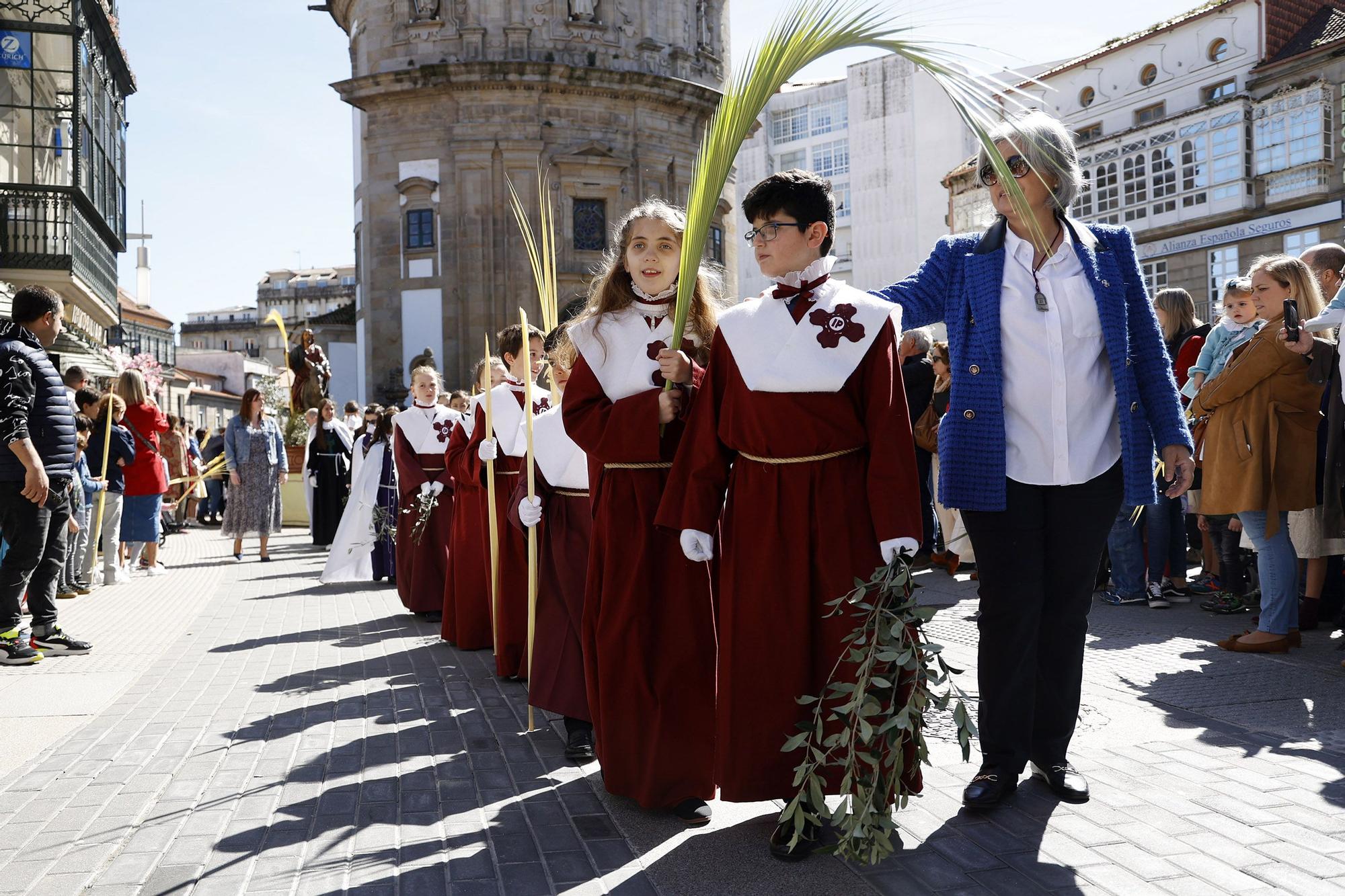 Devoción familiar en la burrita de Pontevedra