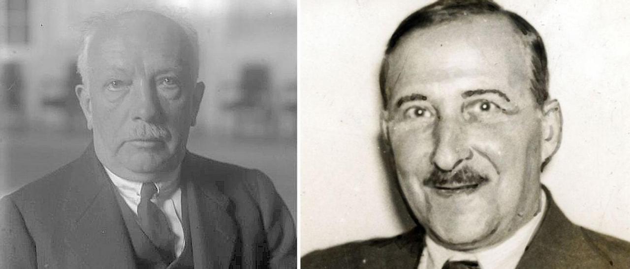 El alemán Richard Strauss y el austriaco Stefan Zweig.