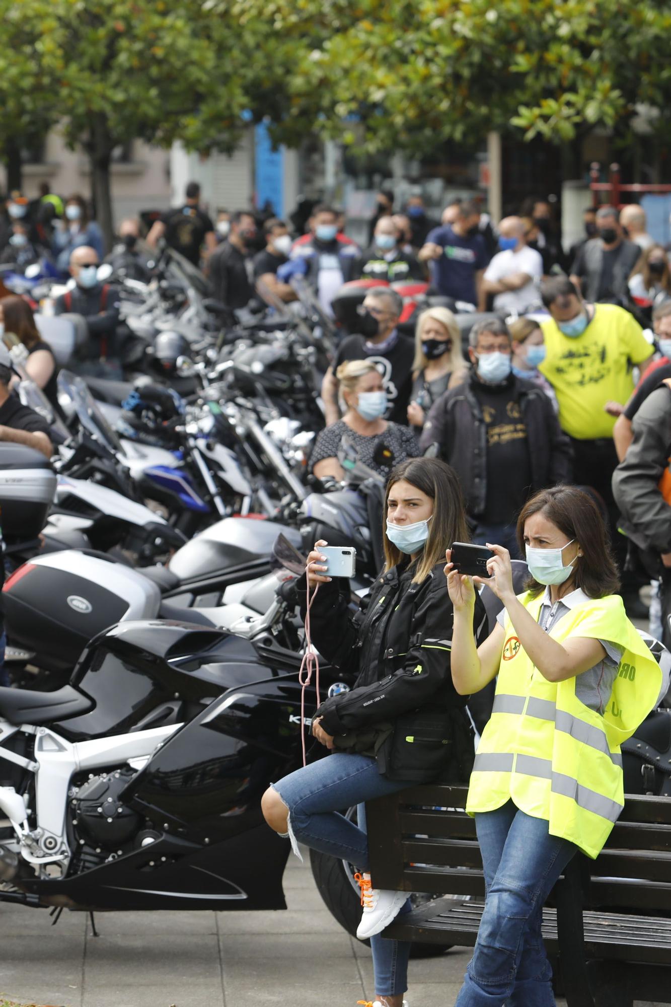 Concentración motos en Gijón