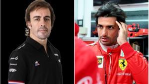 Fernando Alonso i Carlos Sainz: blau sobre vermell