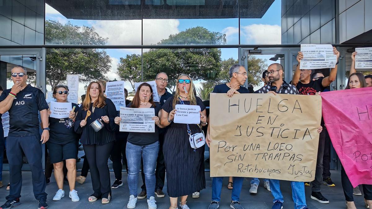 Huelga de funcionarios de Justicia en Lanzarote