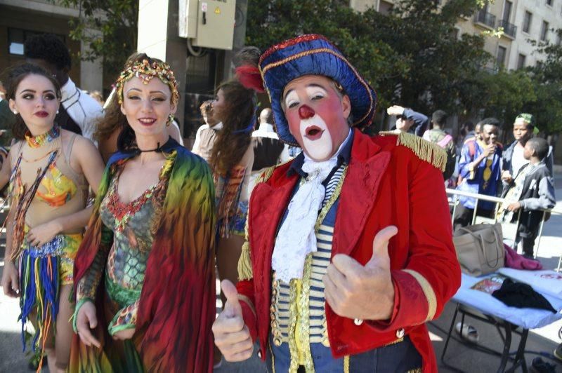 Circo italiano en la Plaza del Pilar