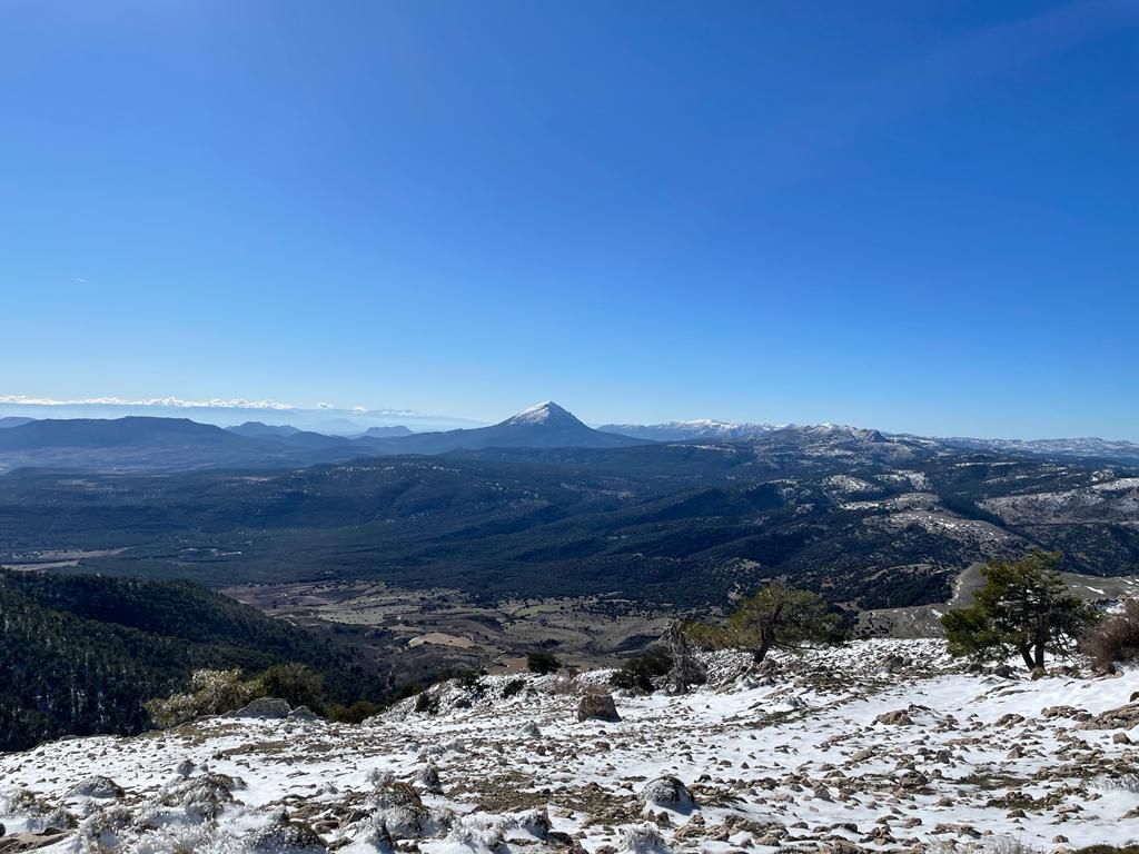 Nieve en la ruta Pico del Obispo y Revolcadores de Moratalla