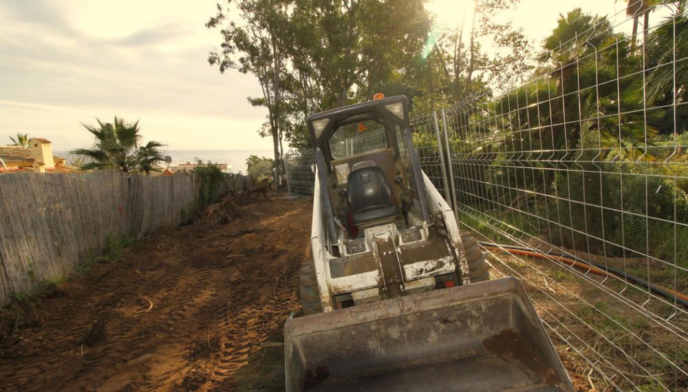 Obres del nou accés al camí de ronda de cala Bona de Blanes