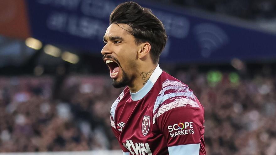 El jugador Lucas Paqueta durante un partido del West Ham United.