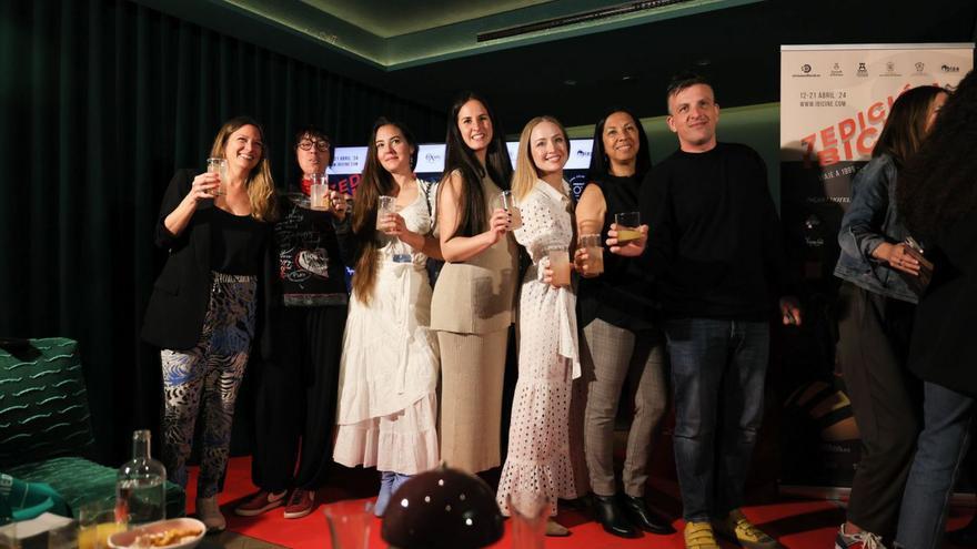 Parte del equipo de Ibicine, ayer en la presentación del festival en The Standard Ibiza.