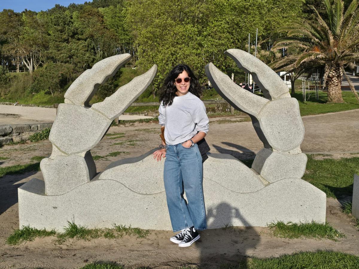 La traductora Zarina Riva, estos días, de visita en Vigo.