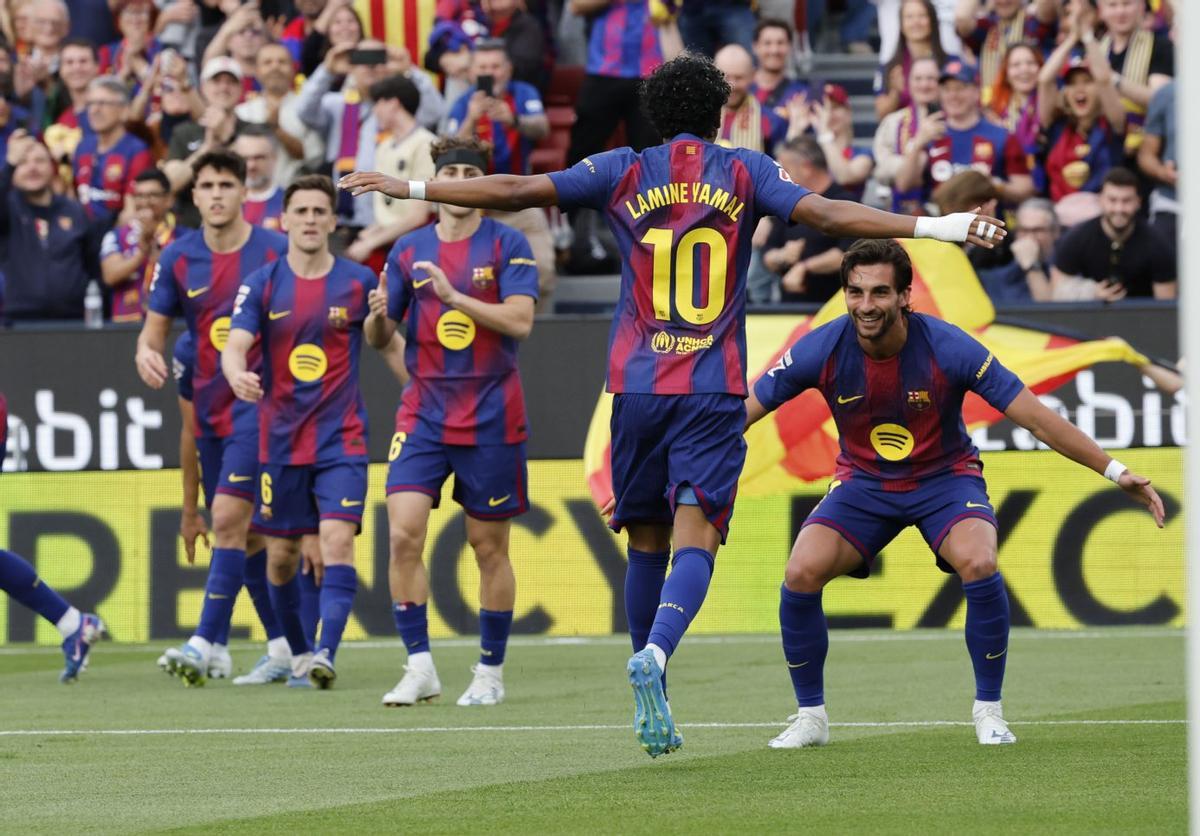 El Barça esprem un Lamine portentós per aferrar la Lliga