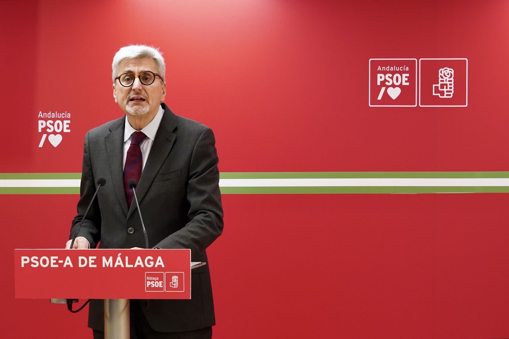 Primera comparecencia de Josele Aguilar como nuevo secretario provincial del PSOE en Málaga