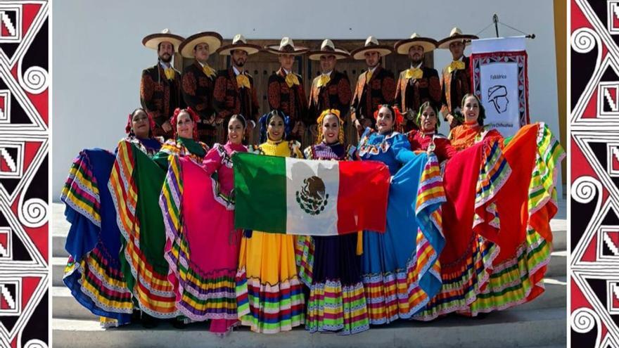 El grupo mexicano Folklórico Viva Chihuaha con sus trajes coloridos.
