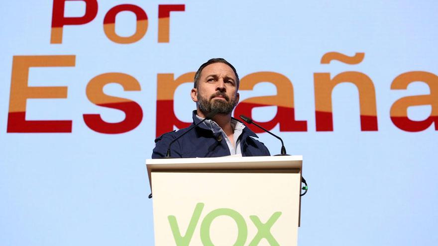 Santiago Abascal, en un acto de inicio de campaña electoral en Toledo.