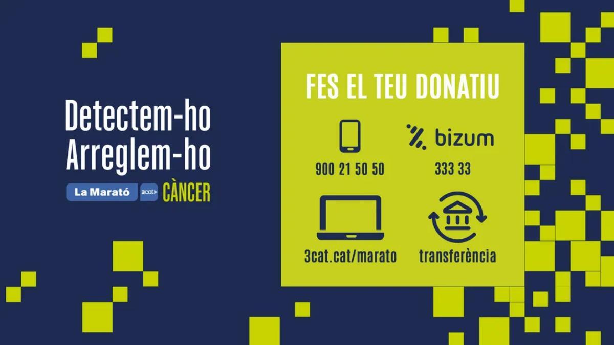 Cómo hacer tu donativo a LaMarató de 3Cat, dedicada al cáncer