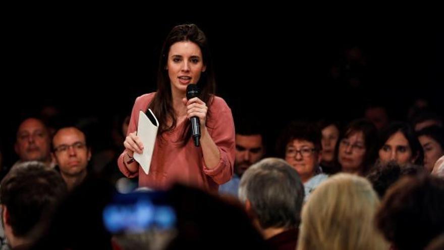 Irene Montero pide a PSOE y PNV que se comprometan a marcar por ley el aumento de las pensiones según el IPC