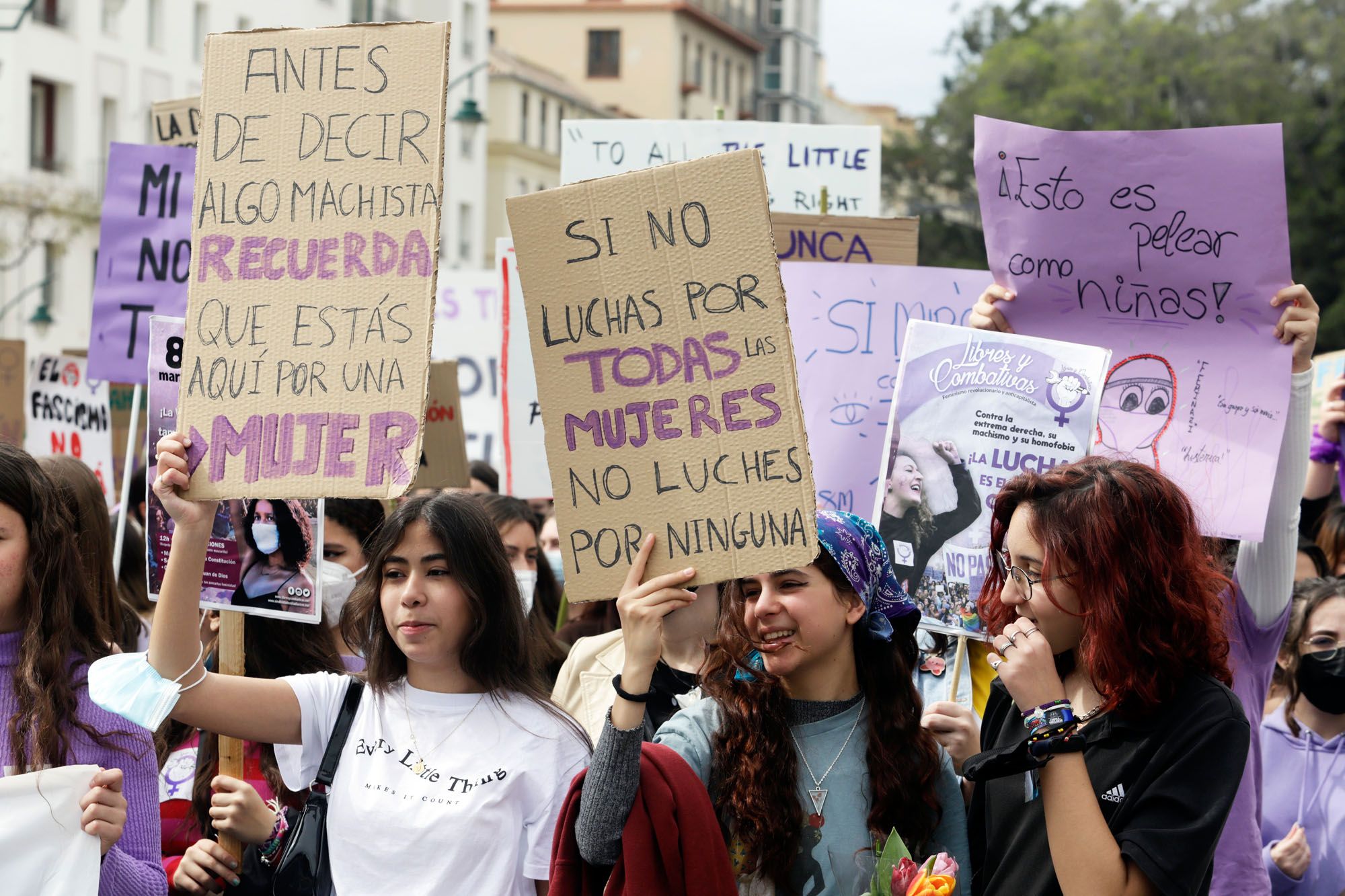 8M en Málaga | Las imágenes de la manifestación estudiantil por el Día de la Mujer